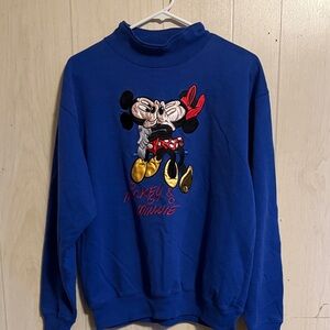 Vintage mickey & minnie crew neck sweatshirt